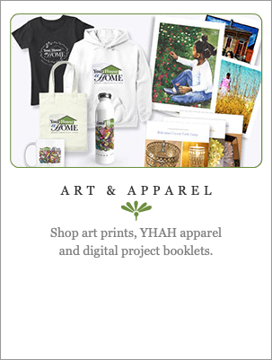 ﷯ ART & APPAREL h Shop art prints, YHAH apparel and digital project booklets. 